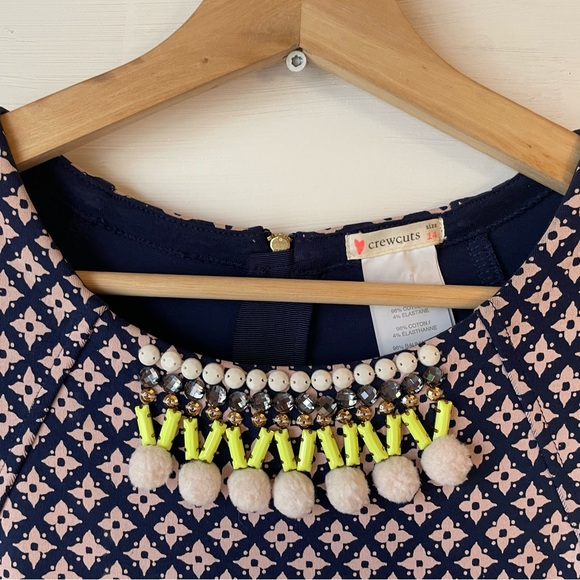 *SOLD* J. Crew Crewcuts Pom Pom Shift Dress Size: 14Y - Picture 3 of 4